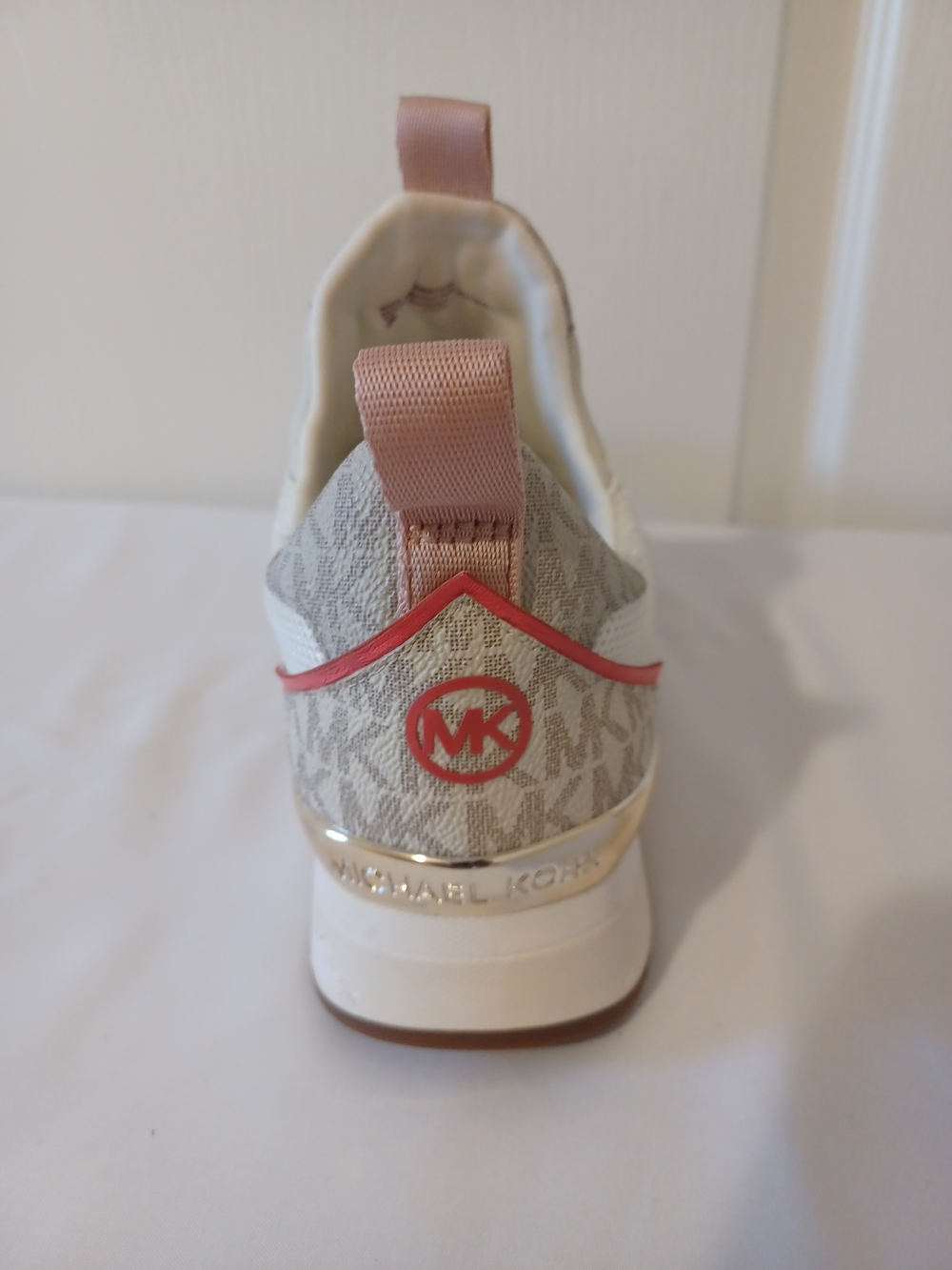 Michael Kors Cream, Yellow & Pink Logo Slip-On Sneaker - Picture 9 of 16